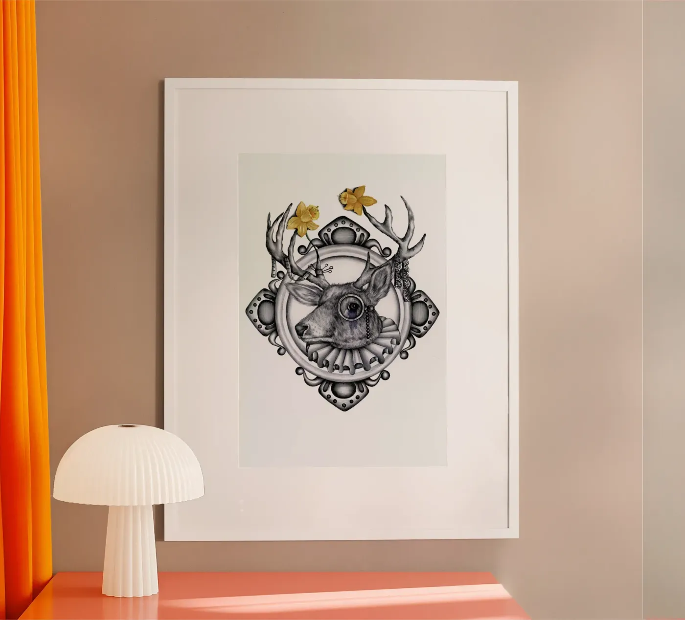 Deer poster by Maria Vdovichenko