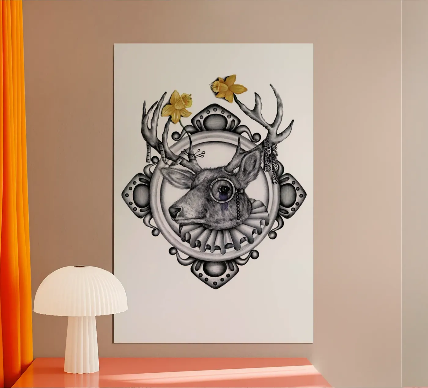 Deer poster by Maria Vdovichenko