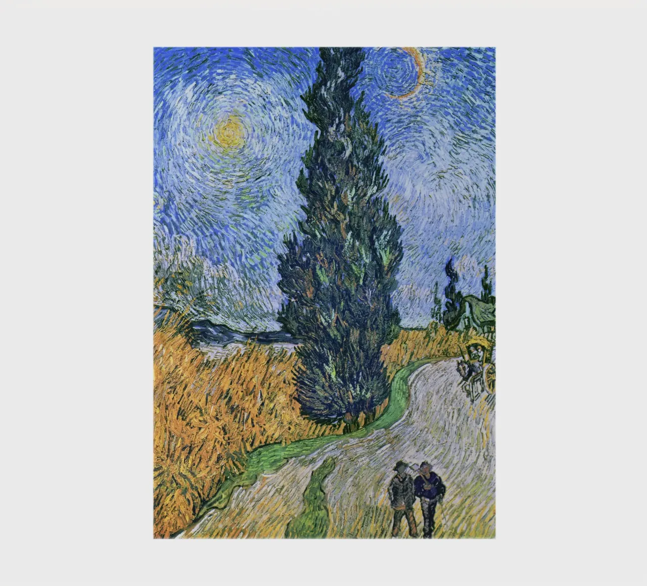 Road with Cypress and Star (1890) by Vincent van Gogh notebook by Art History