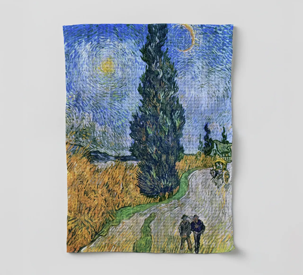 Strada con cipresso e stella (1890) di Vincent van Gogh canovaccio da cucina da Art History