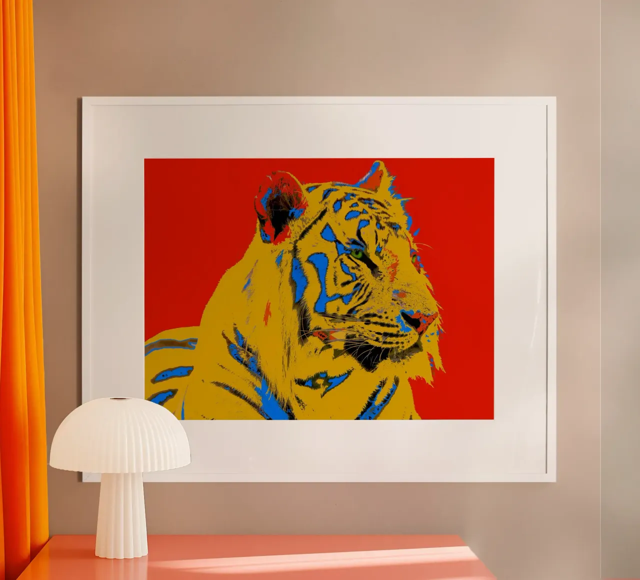 Tiger Pop Art red carta hahnemühle da Happy 😃 Art 🎨 by Christine Schnoell