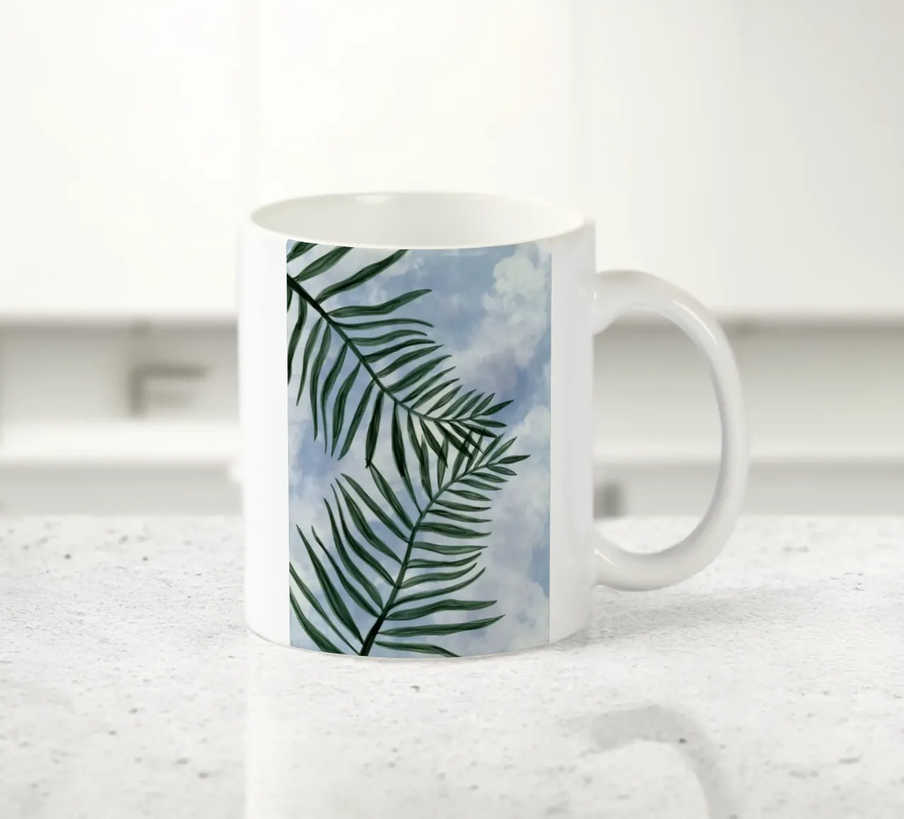 foglie di palma tazza in ceramica da Marosie