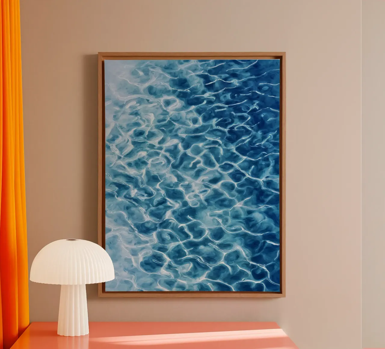 Beneath the Surface canvas with Floater frame by Matthias Keller Studio