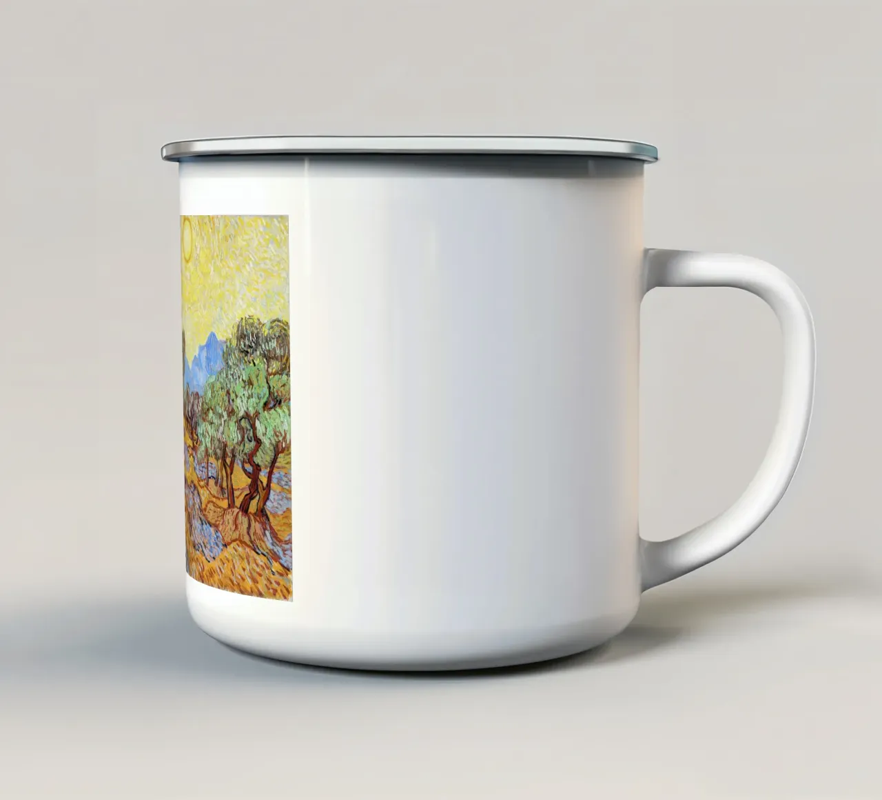 Alberi di ulivo (1889) di Vincent van Gogh tazza in smalto da Art History