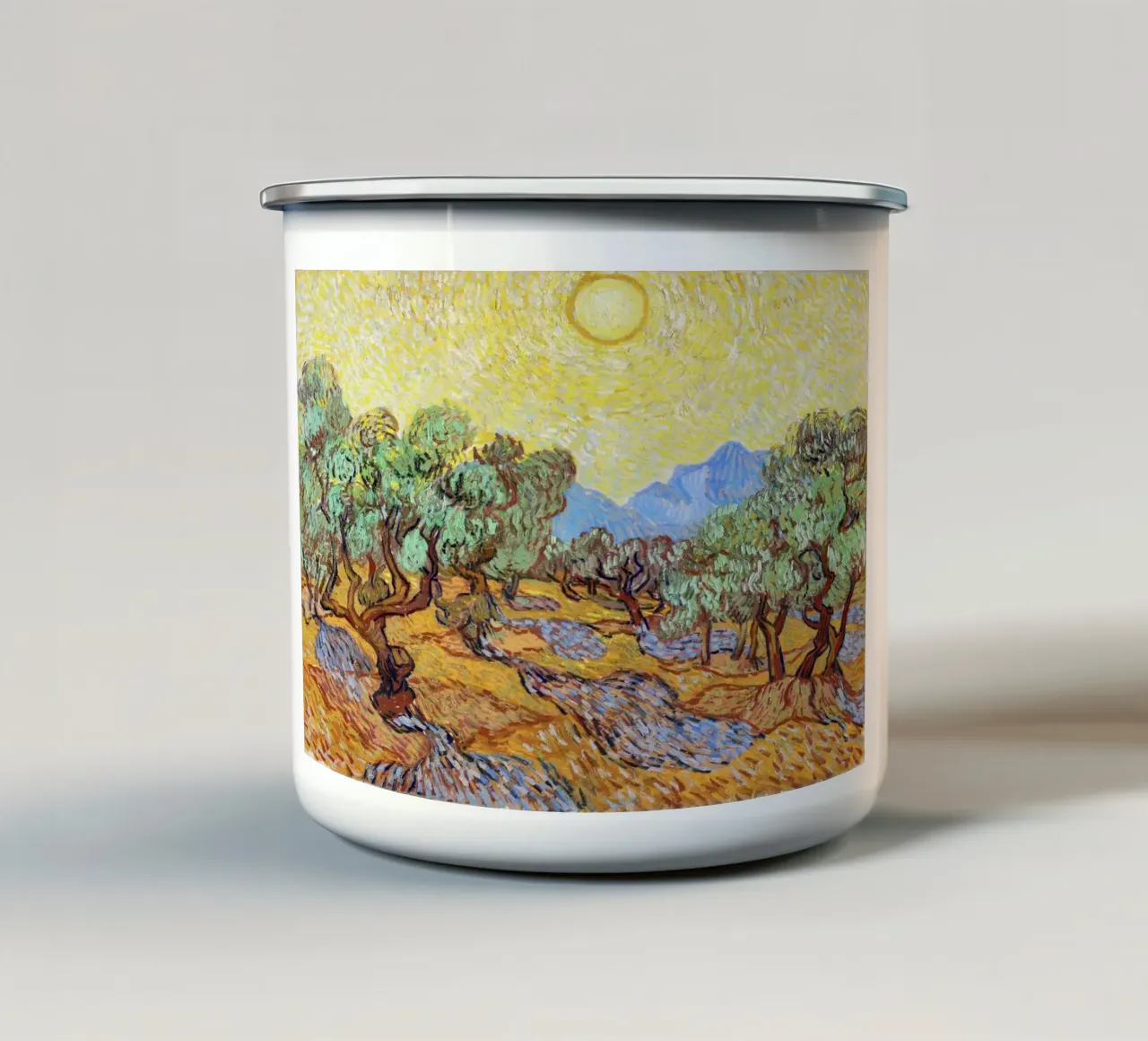 Alberi di ulivo (1889) di Vincent van Gogh tazza in smalto da Art History