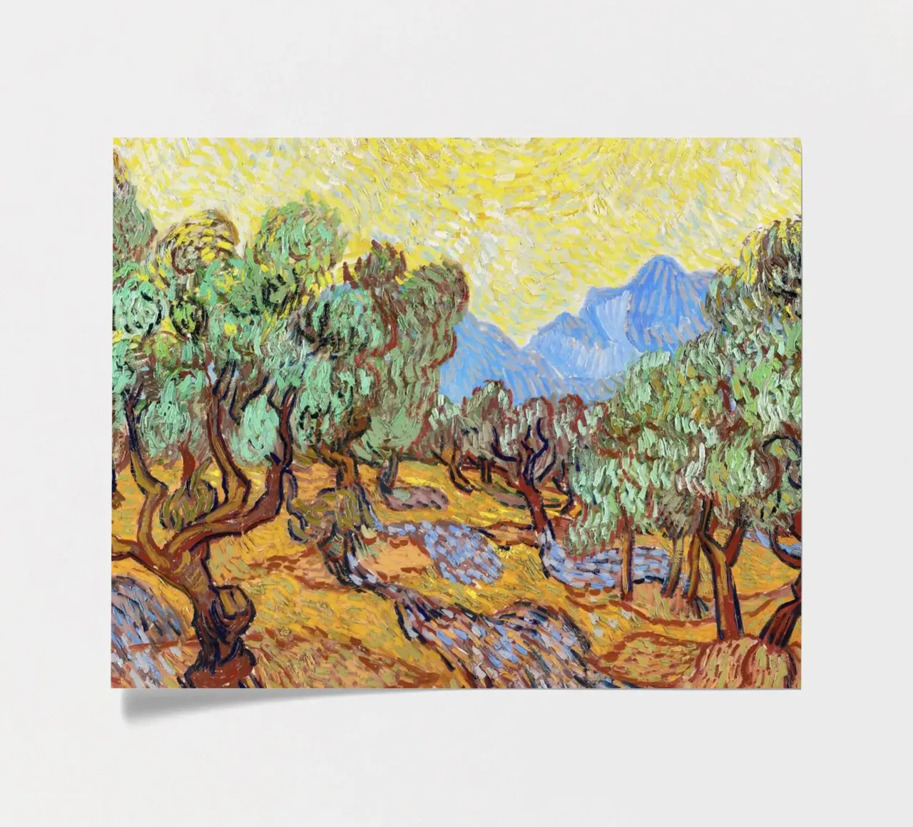 Les oliviers (1889) de Vincent van Gogh planche autocollant de Art History