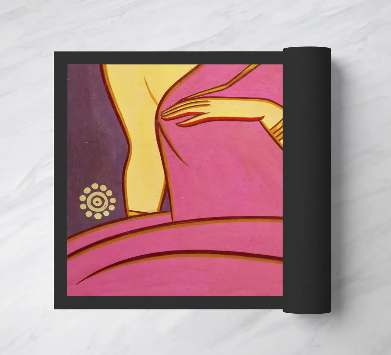 Signora in sari rosa di Jamini Roy zerbino da Classic Art Prints