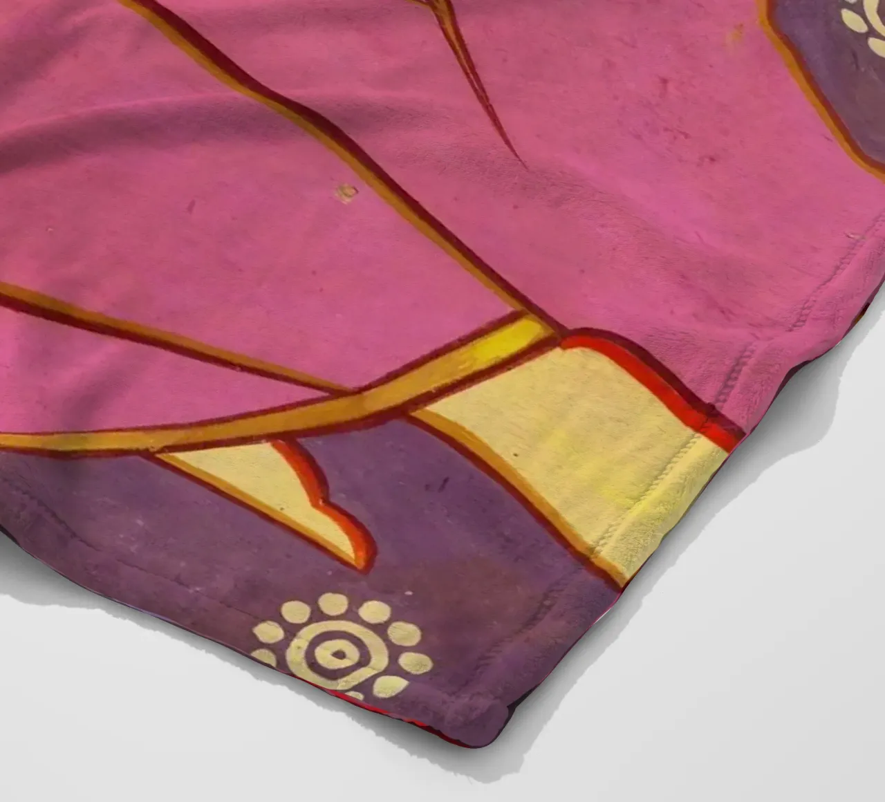 Signora in sari rosa di Jamini Roy coperta in pile da Classic Art Prints