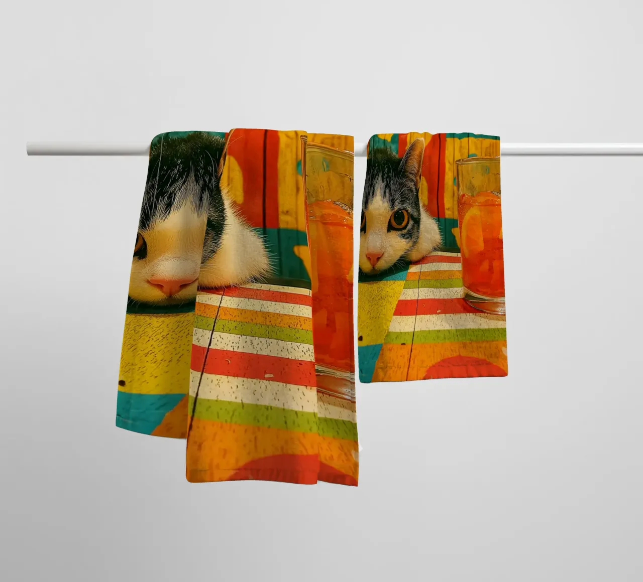 Gatto in cucina asciugamano da bagno da Pictura