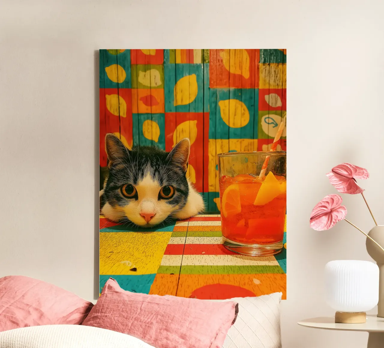 Cat in the kitchen canvas by Pictura