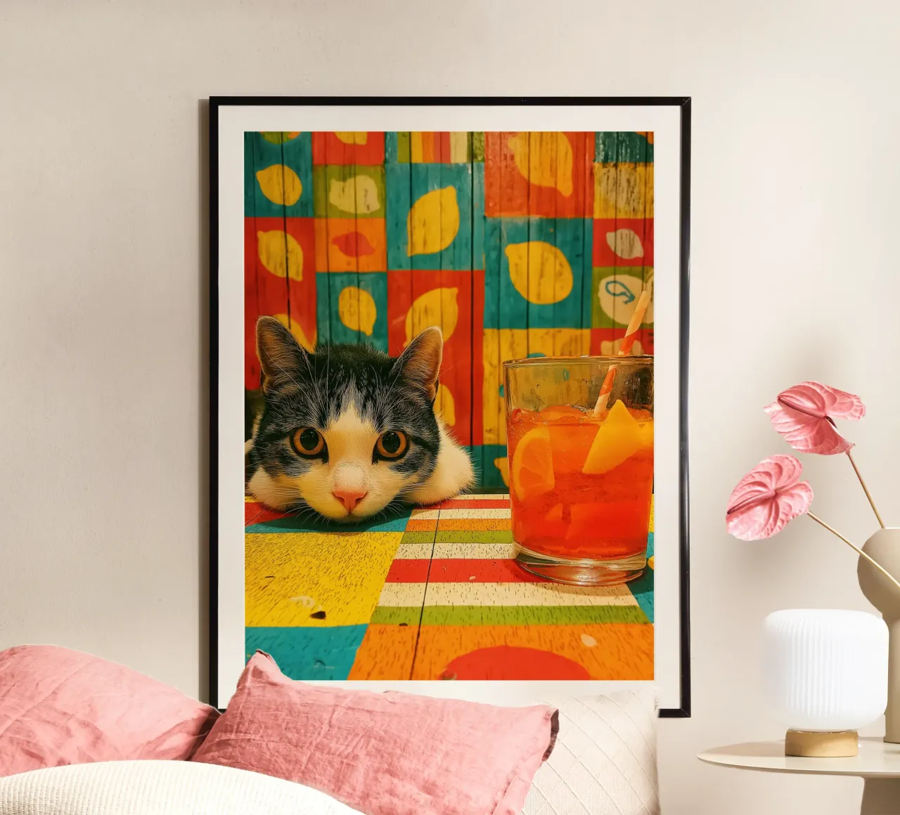 Gatto in cucina carta hahnemühle da Pictura