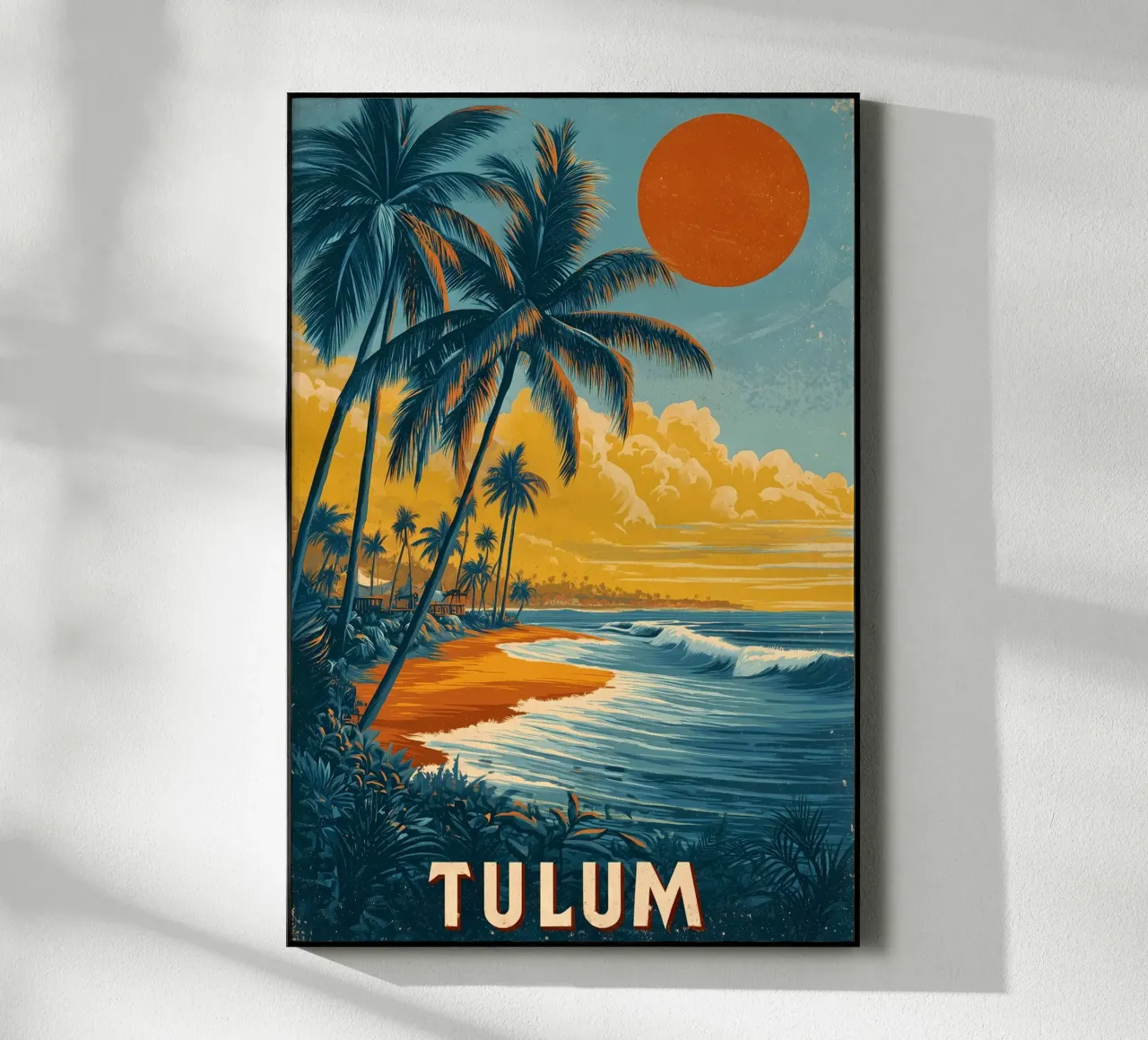 Tulum Messico plexiglass da Vintage Travel Art