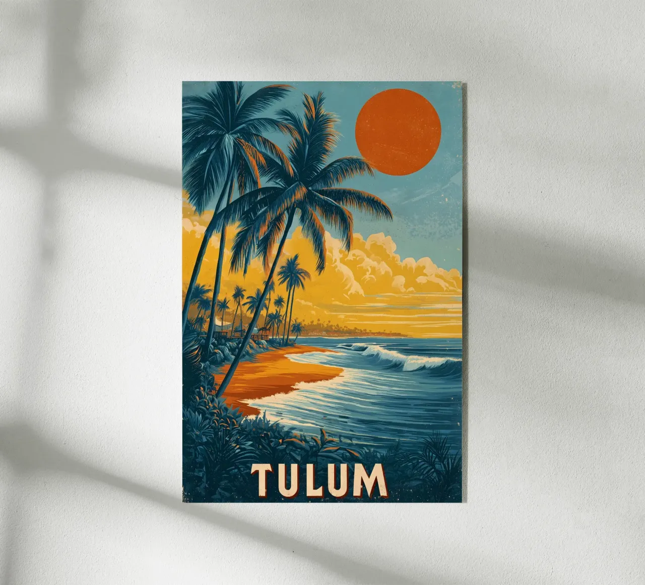 Tulum Messico plexiglass da Vintage Travel Art