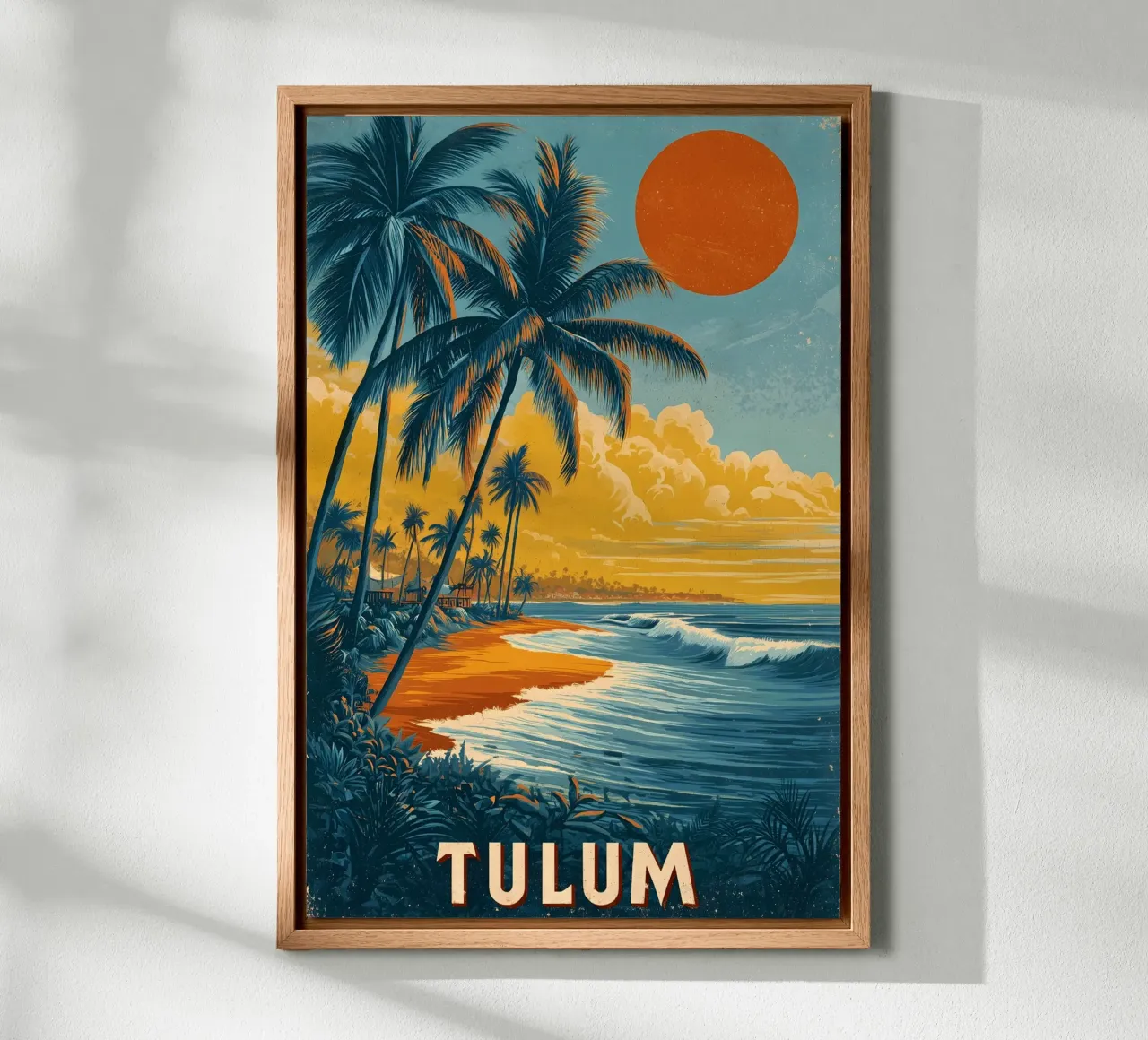Tulum Messico tela da Vintage Travel Art