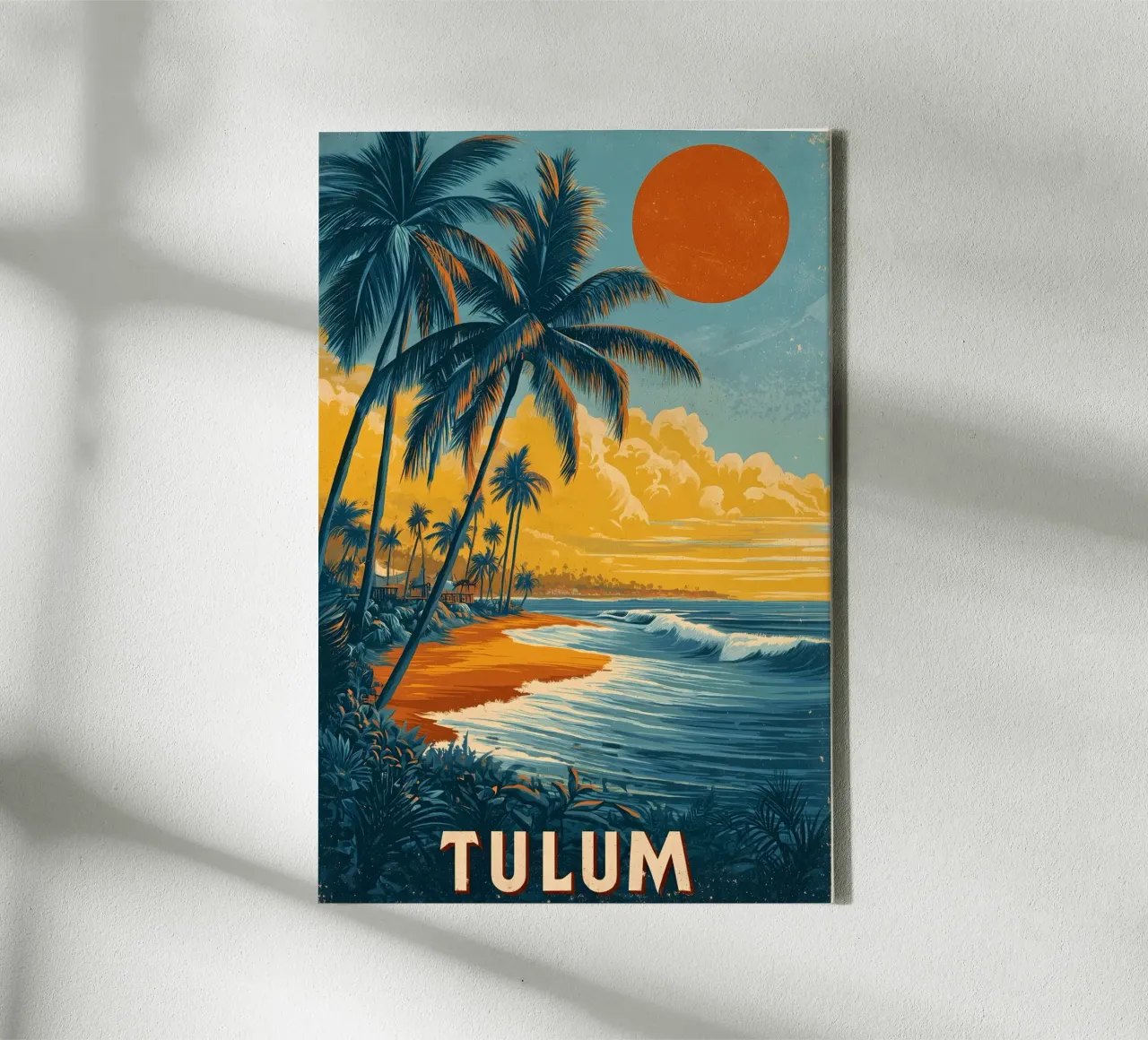 Tulum Messico tela da Vintage Travel Art