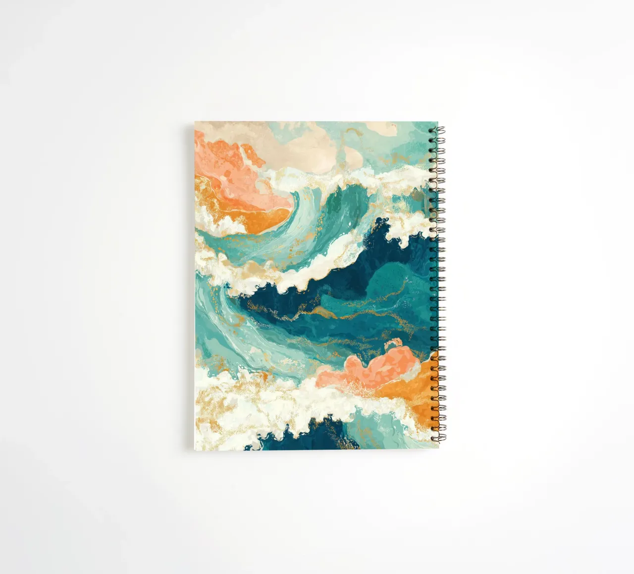 The sea in Japanese style spiral notebook by Pictura