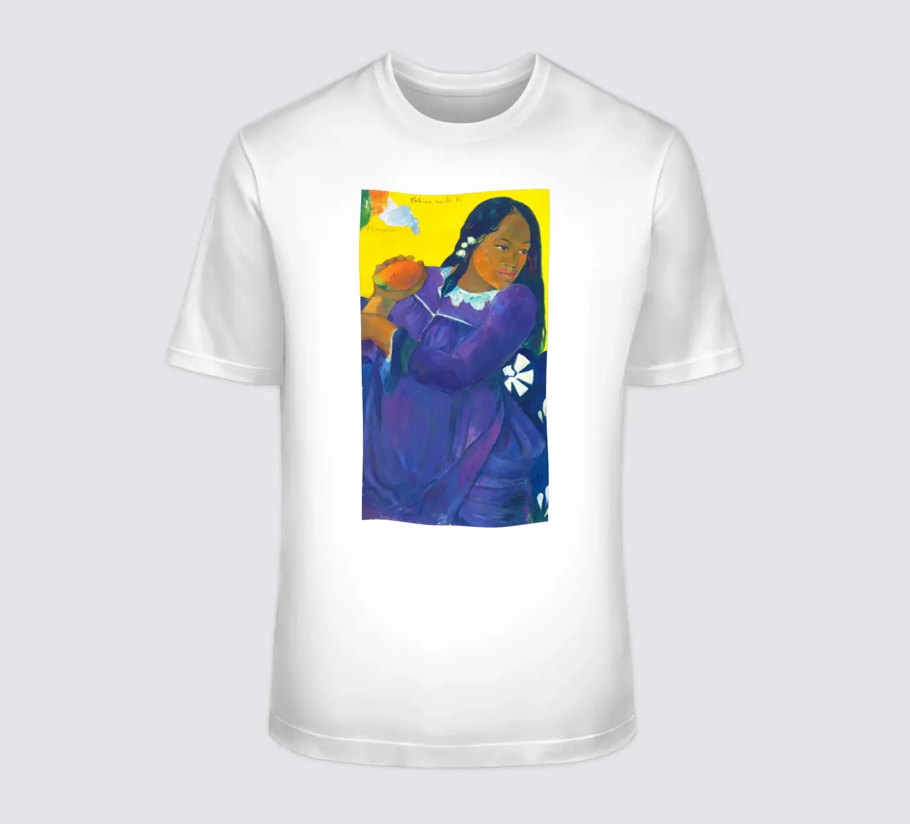 Nō te vi (Donna con mango) (1892) di Paul Gauguin t-shirt da Venus Art