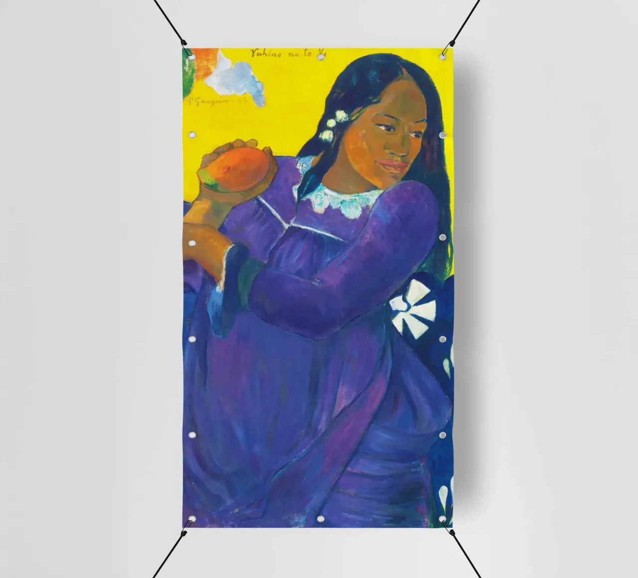 Nō te vi (Donna con mango) (1892) di Paul Gauguin telo in pvc da Venus Art