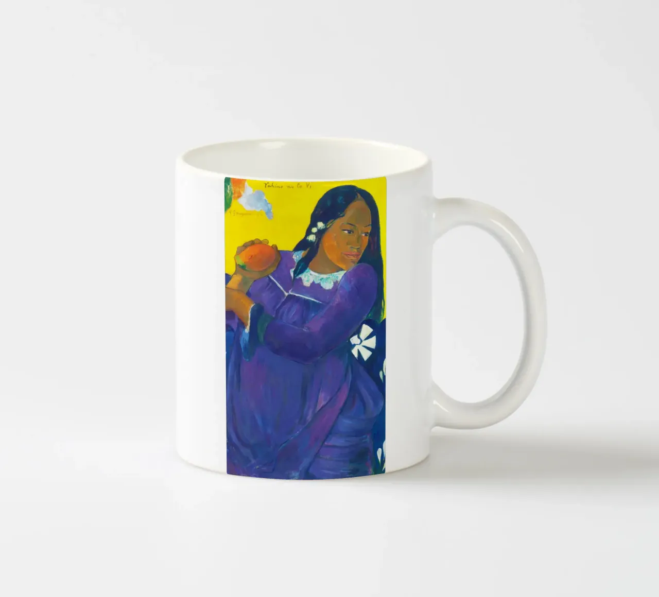 Nō te vi (Donna con mango) (1892) di Paul Gauguin tazza in ceramica da Venus Art