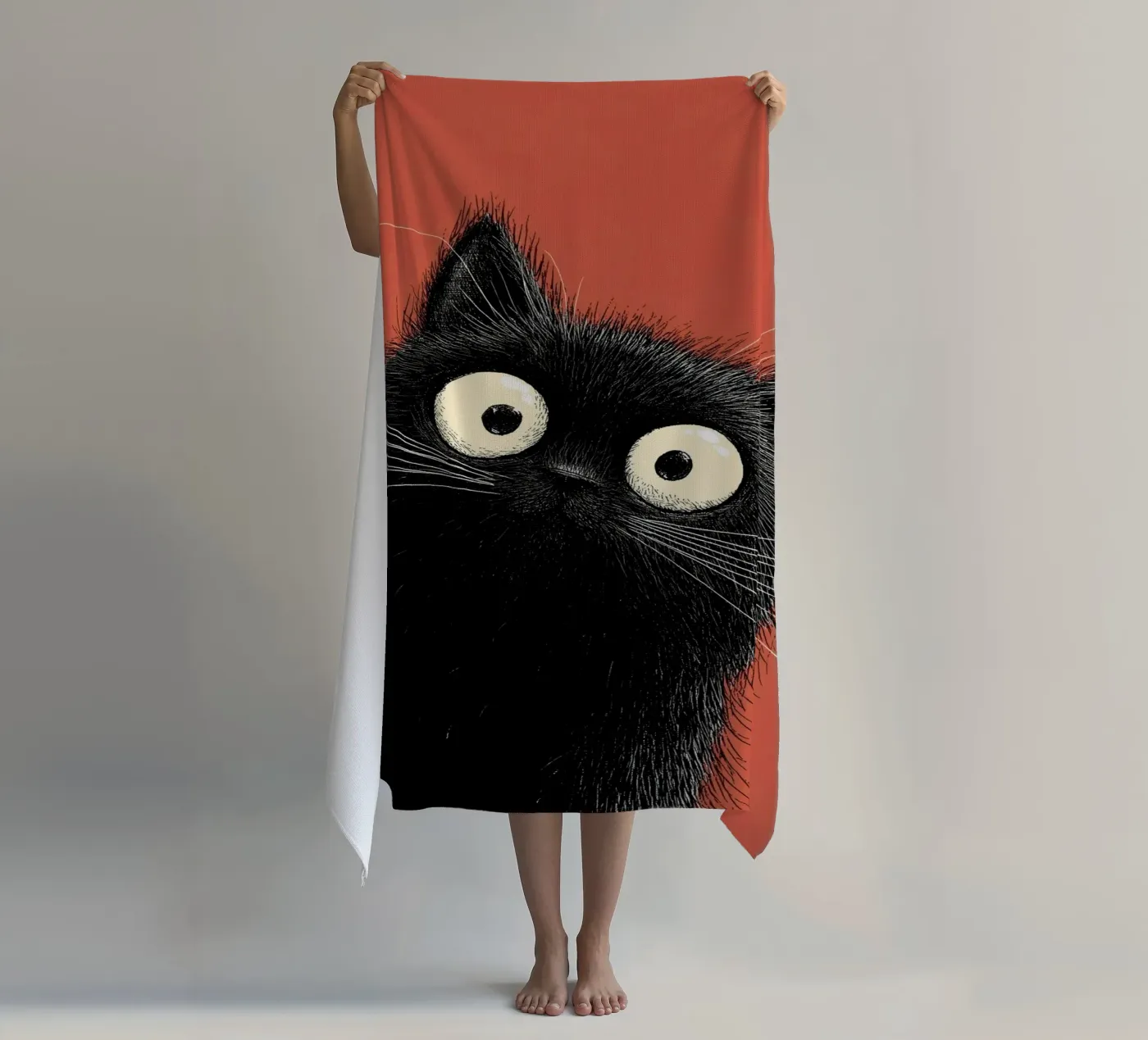 Kat beach towel by Pictura