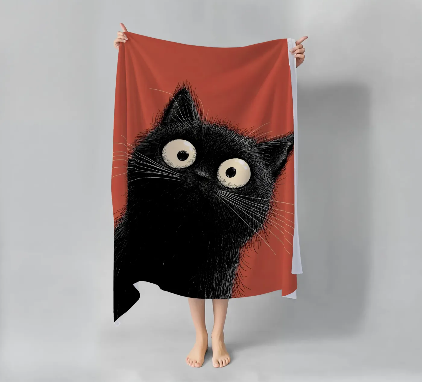 Kat beach towel by Pictura