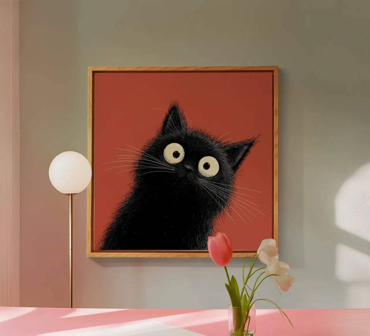 Kat acryl van Pictura