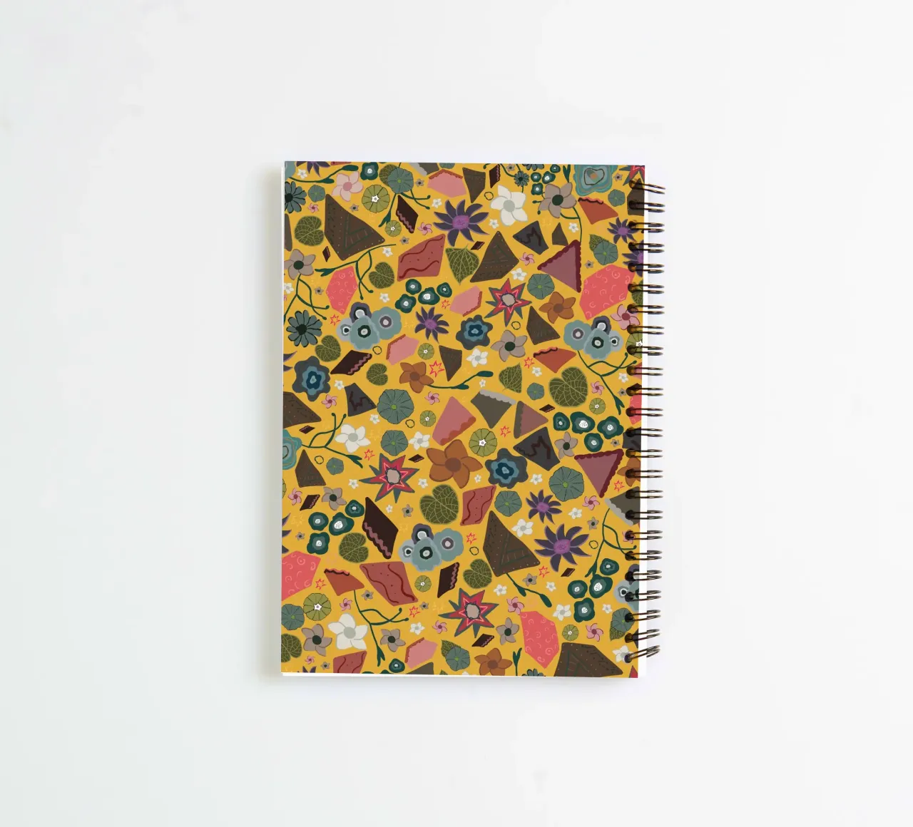 Abstract floral pattern spiral notebook by gulsengunel