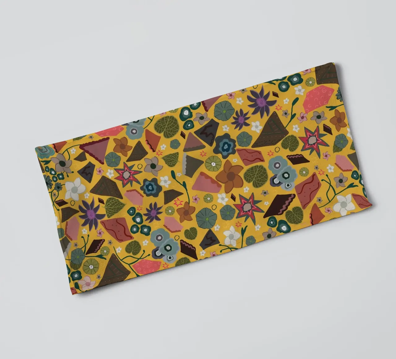 Abstract floral pattern towel by gulsengunel