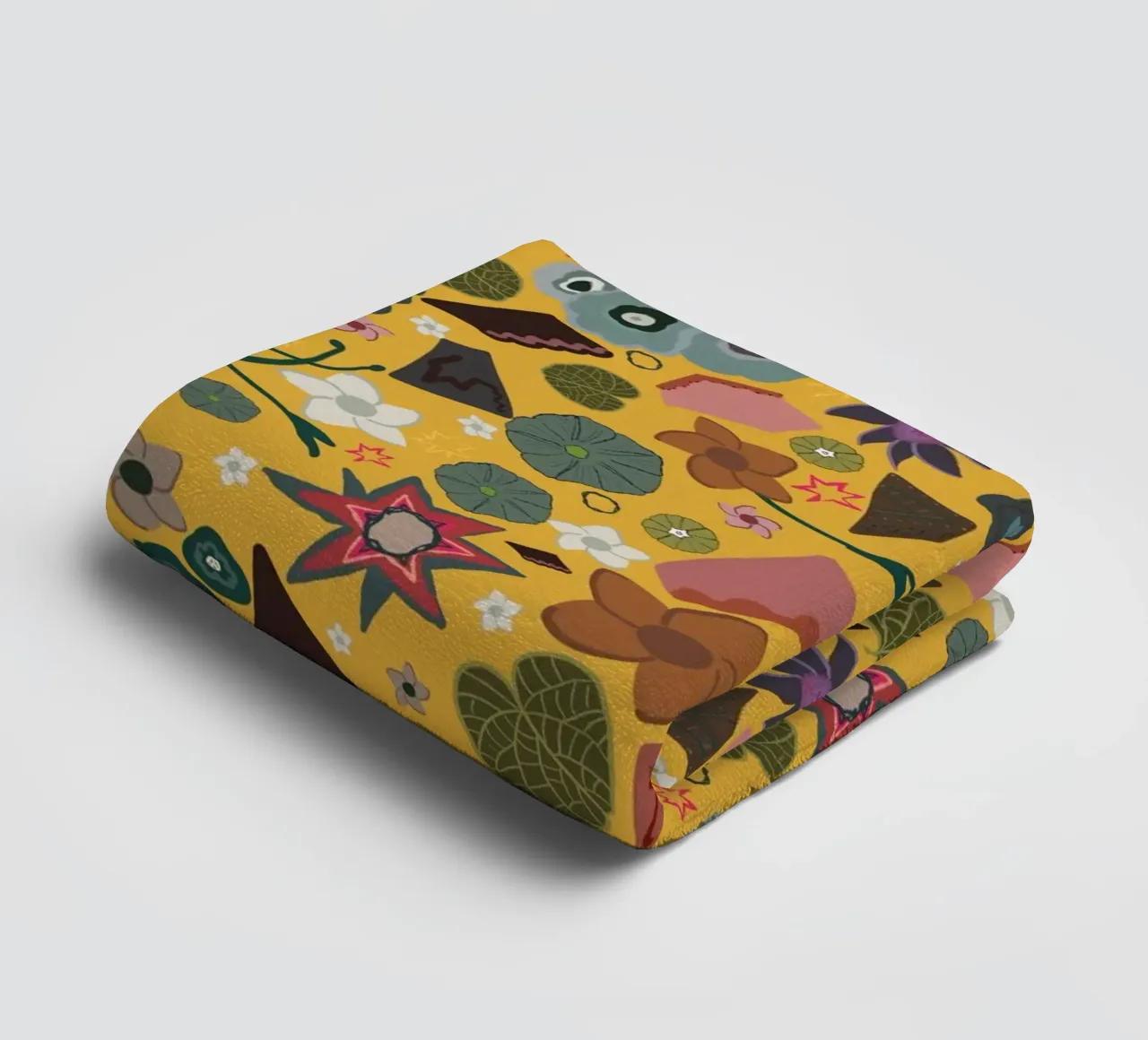 Abstract floral pattern towel by gulsengunel