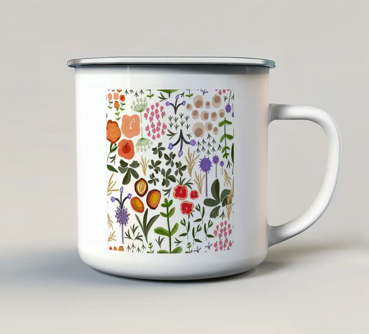 Appartato Appartato fiori di prato tazza in smalto da gulsengunel