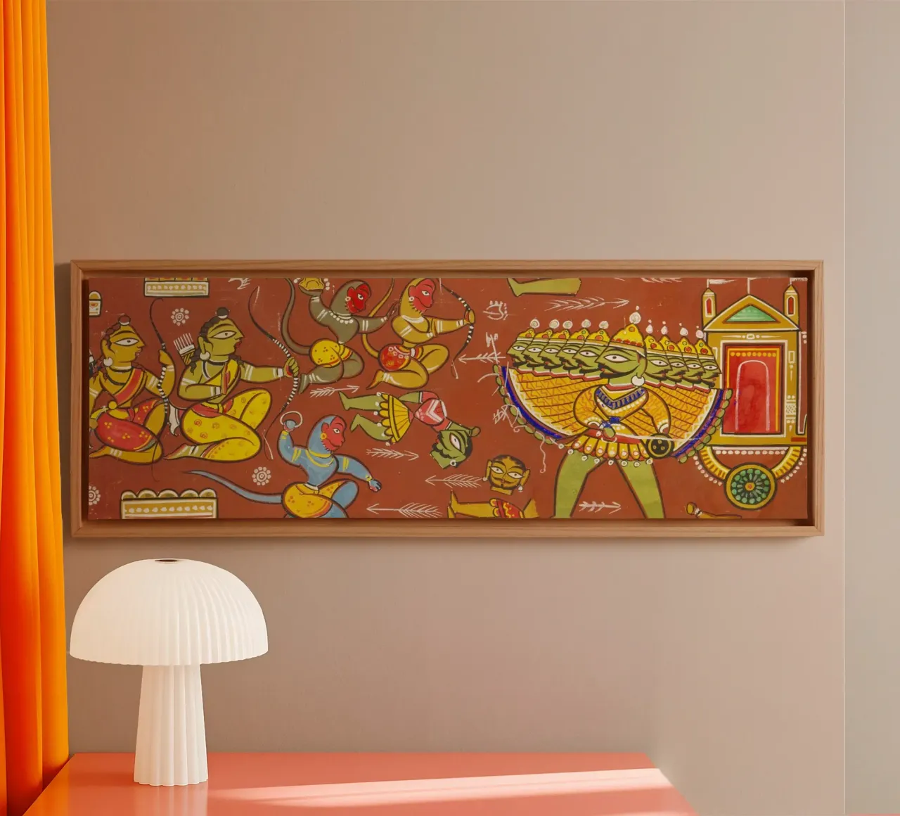 Battle Between Ram and Ravana by Jamini Roy canvas by Classic Art Prints