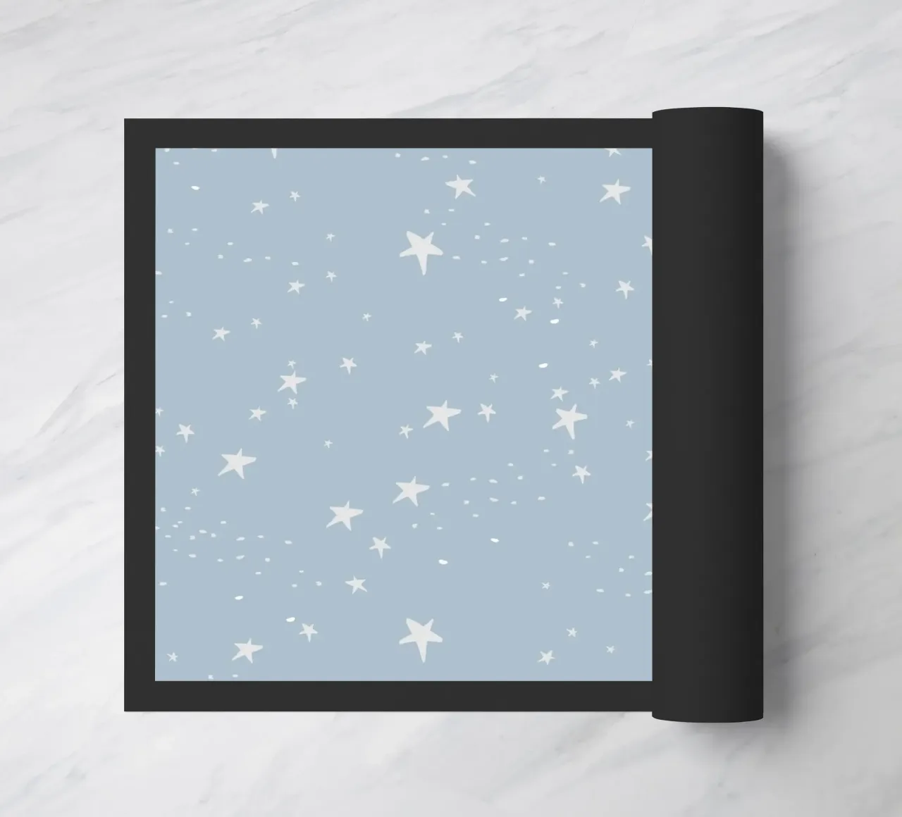 star shapes seamless pattern blue background doormat by gulsengunel