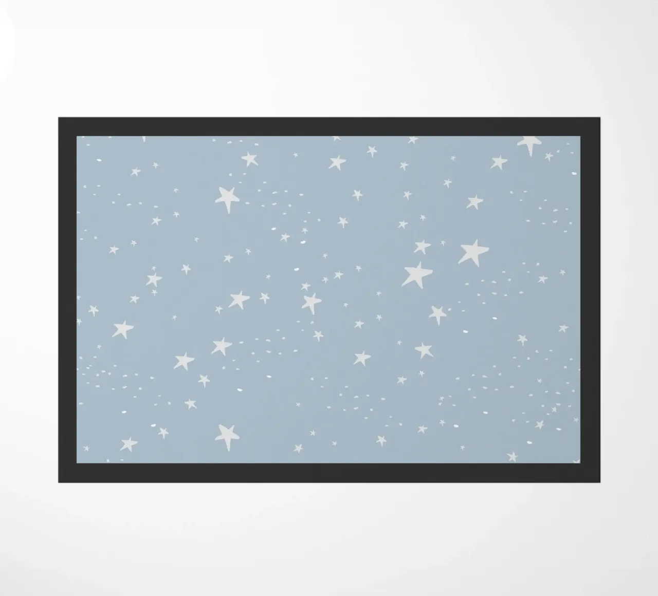 star shapes seamless pattern blue background doormat by gulsengunel