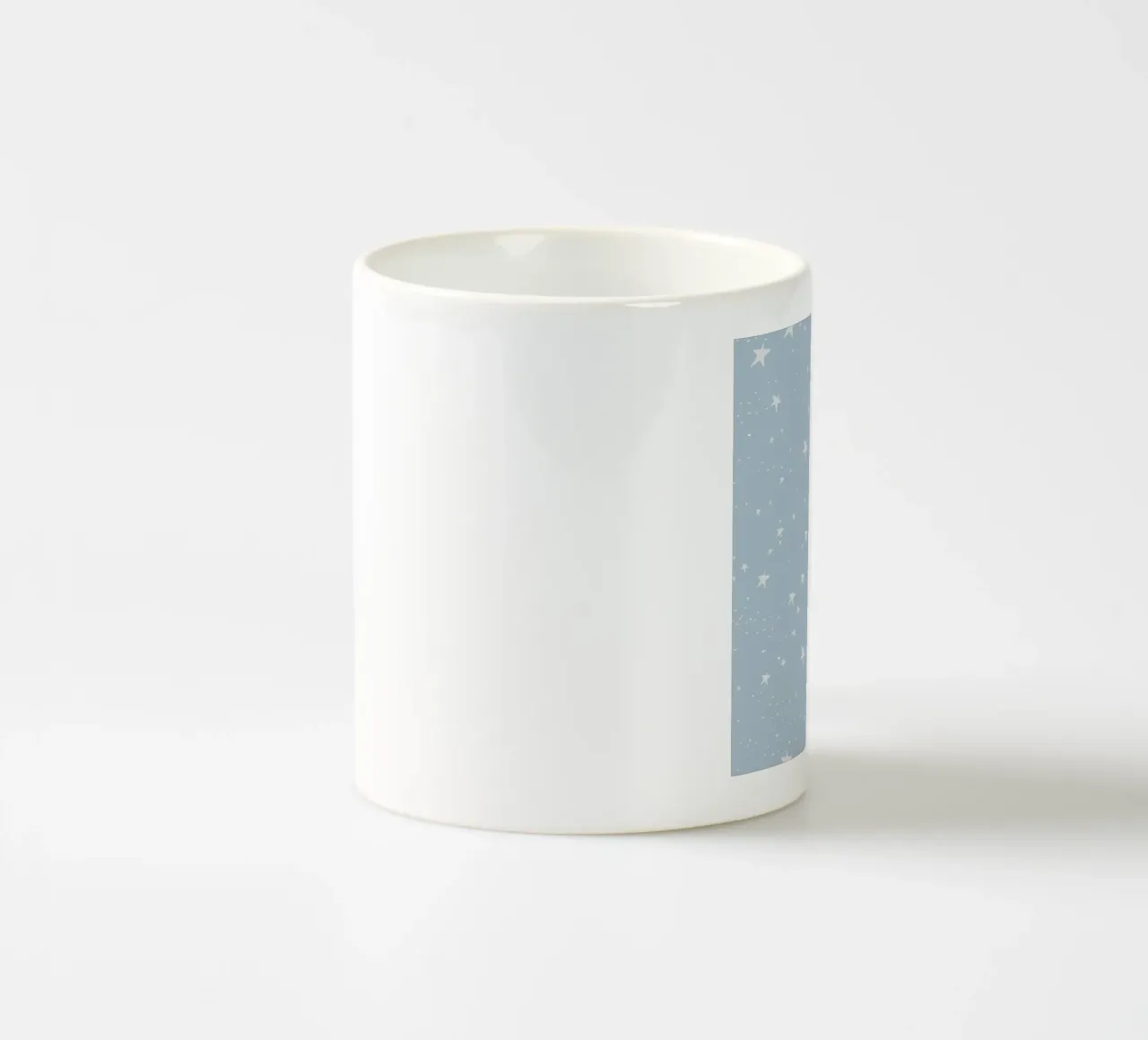 star shapes seamless pattern blue background ceramic mug by gulsengunel
