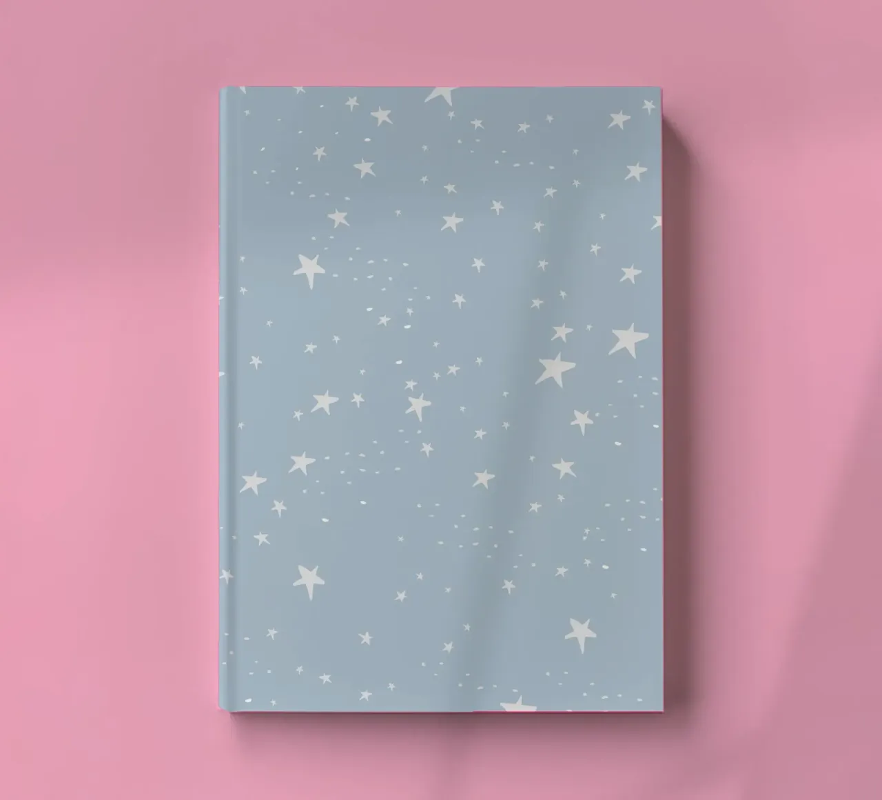 star shapes seamless pattern blue background notebook by gulsengunel
