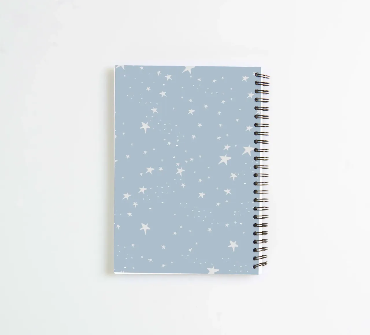 star shapes seamless pattern blue background spiral notebook by gulsengunel