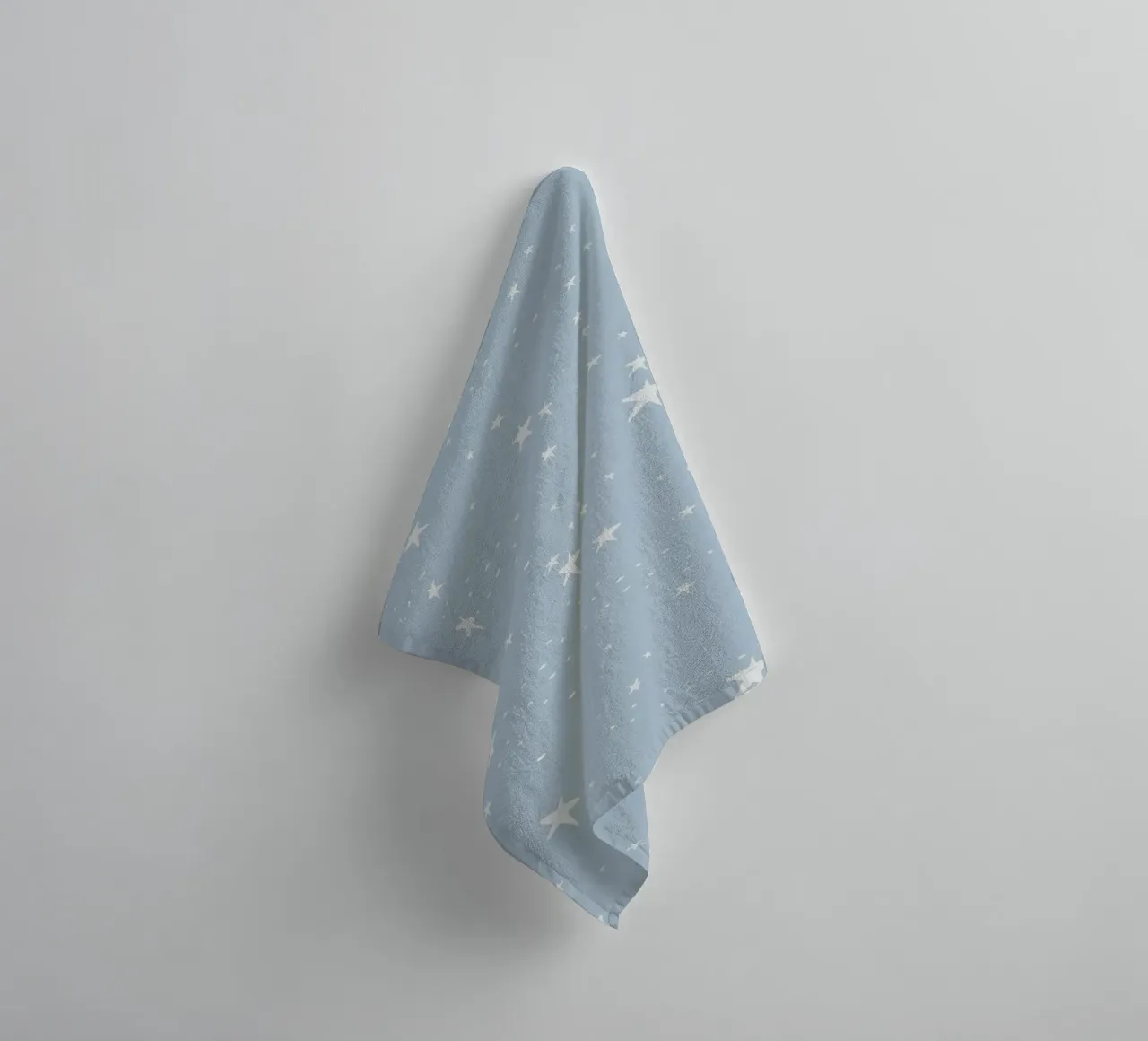 star shapes seamless pattern blue background towel by gulsengunel