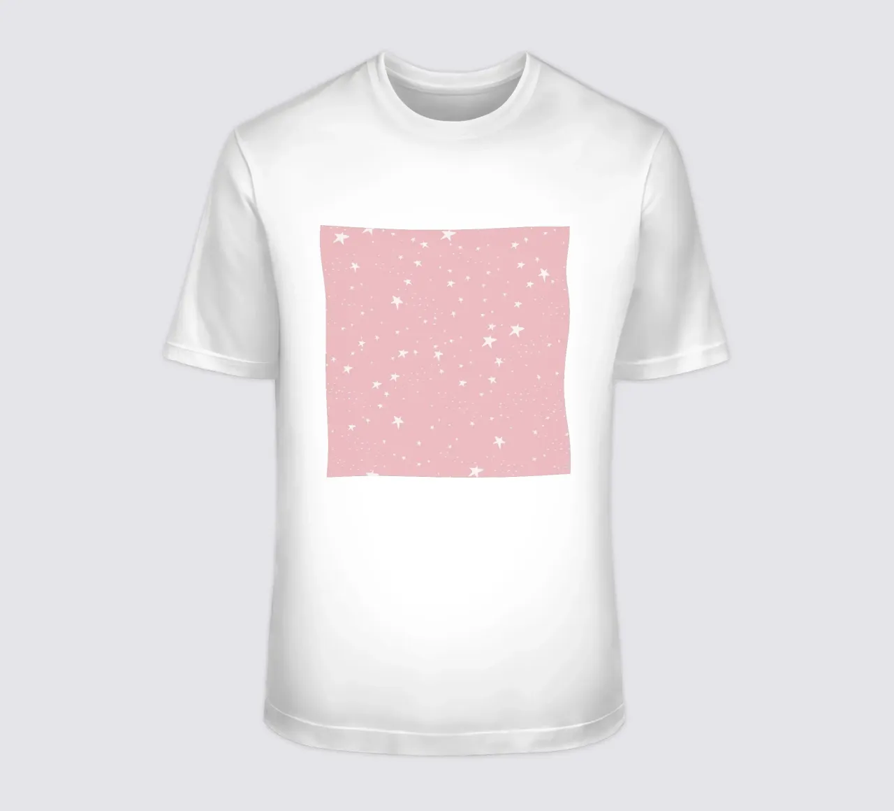 star shapes seamless pattern pink background t-shirt by gulsengunel