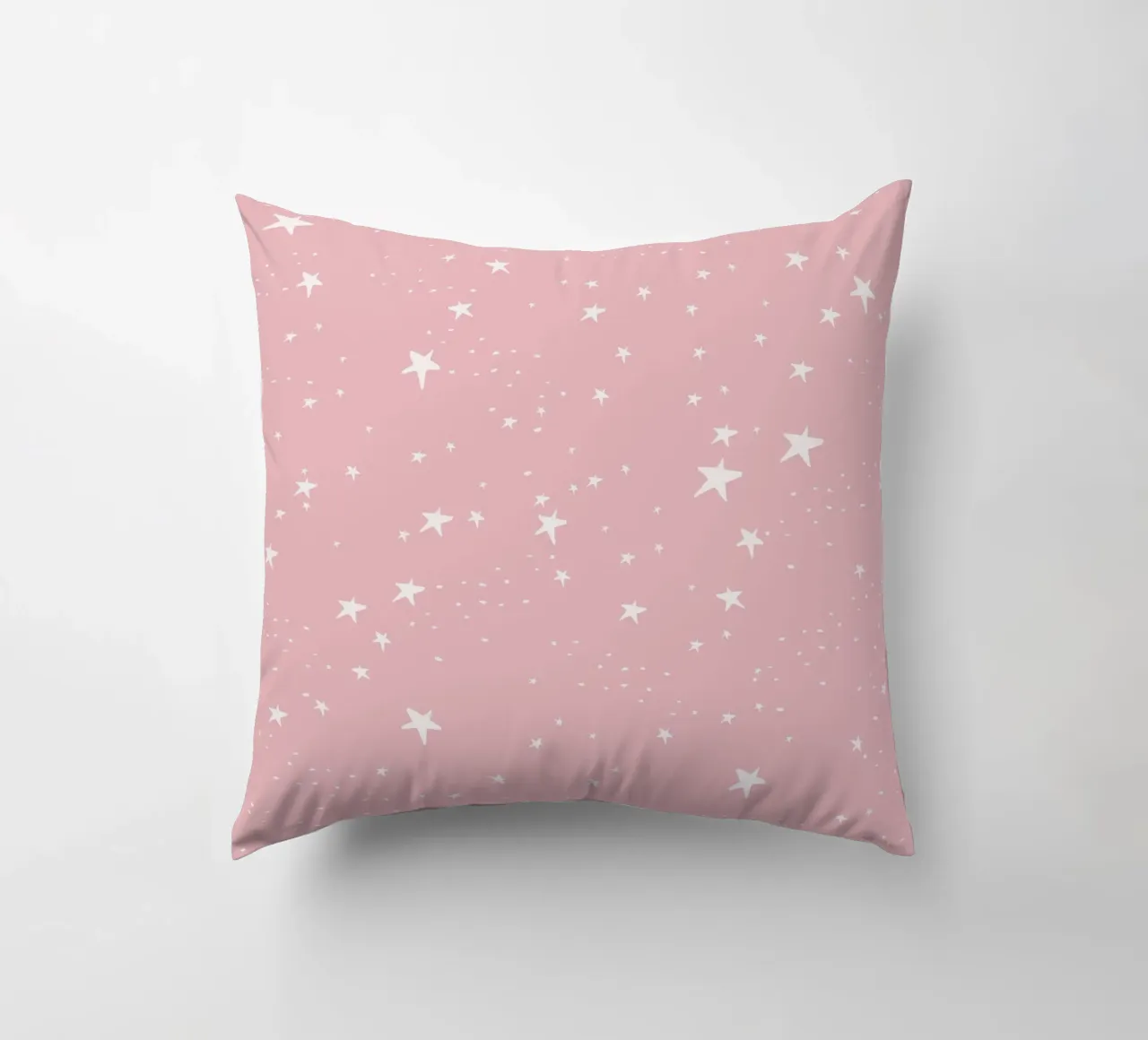 star shapes seamless pattern pink background decorative cushion by gulsengunel