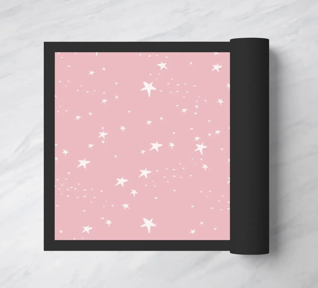 star shapes seamless pattern pink background doormat by gulsengunel
