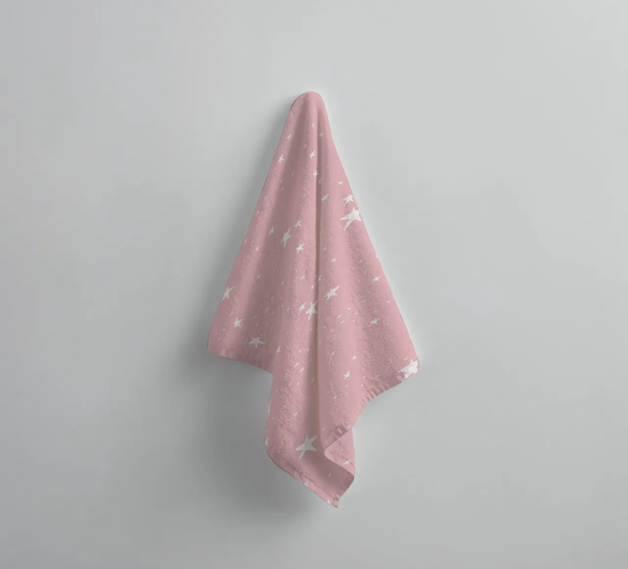 star shapes seamless pattern pink background towel by gulsengunel