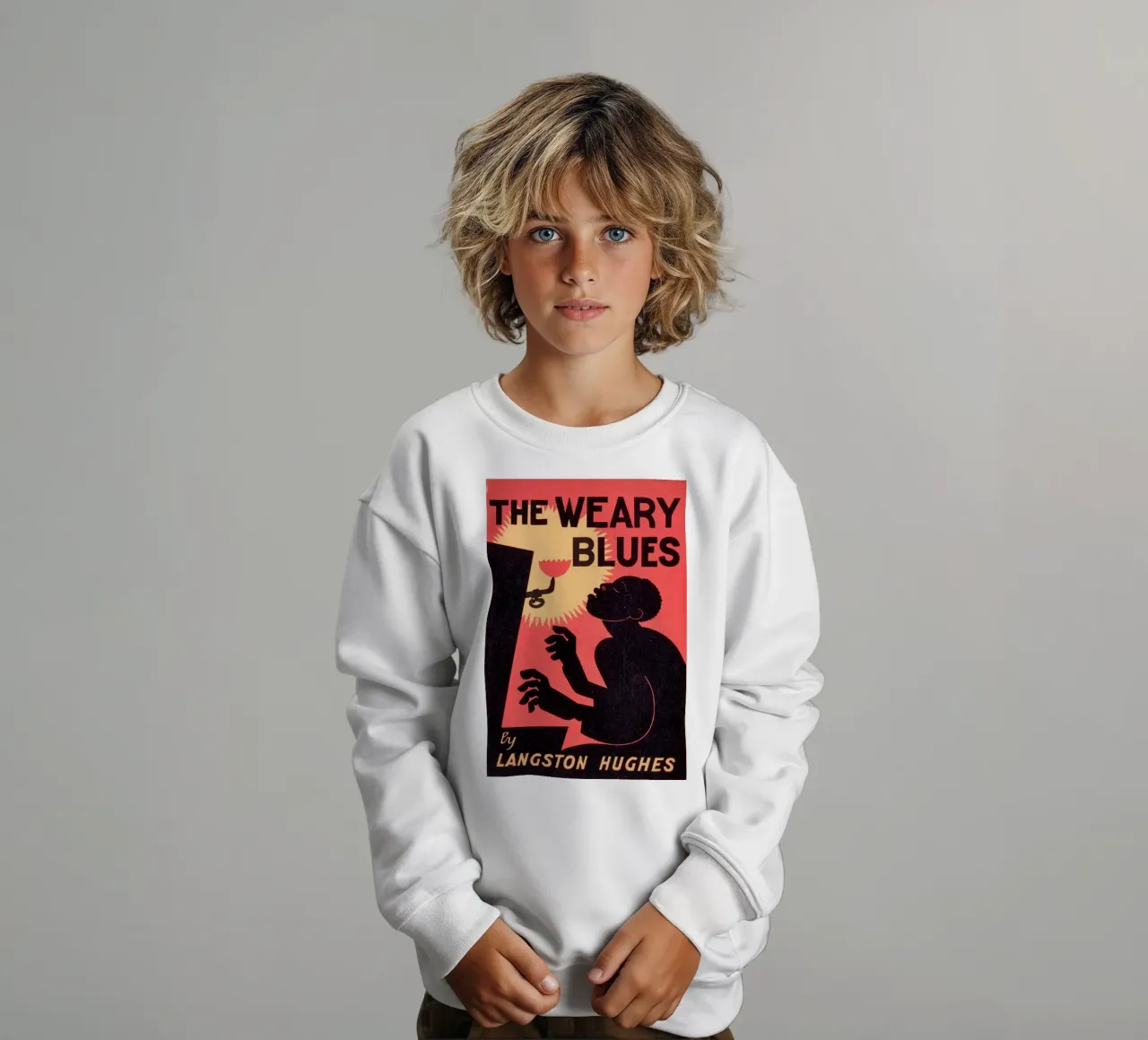 The Weary Blues - Cartel inspirado en Langston Hughes (19 sudadera para niño de Classic Art Prints