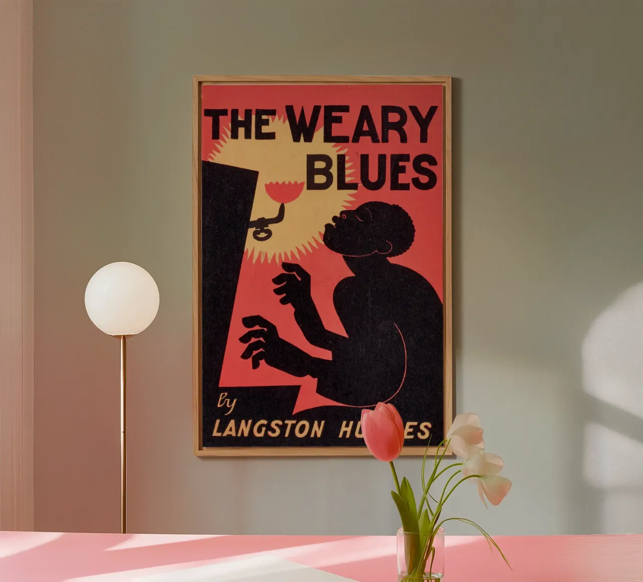 The Weary Blues - Plakatkunst inspiriert von Langston Hughes (19 Alu-Dibond von Classic Art Prints