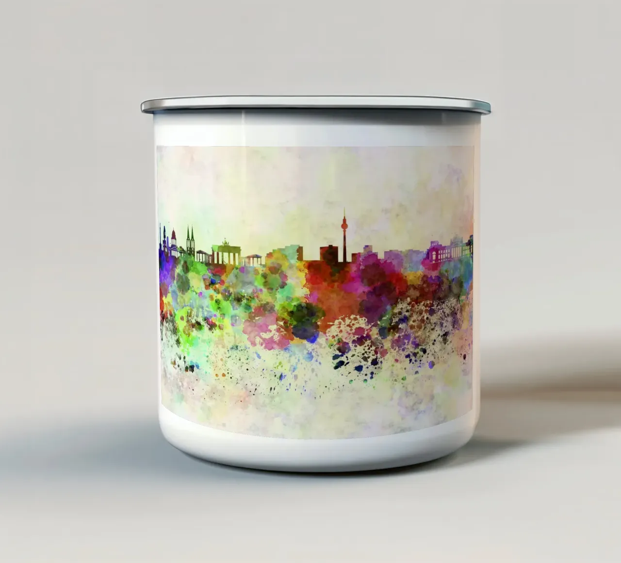 Lo skyline di Berlino tazza in smalto da Point and Art