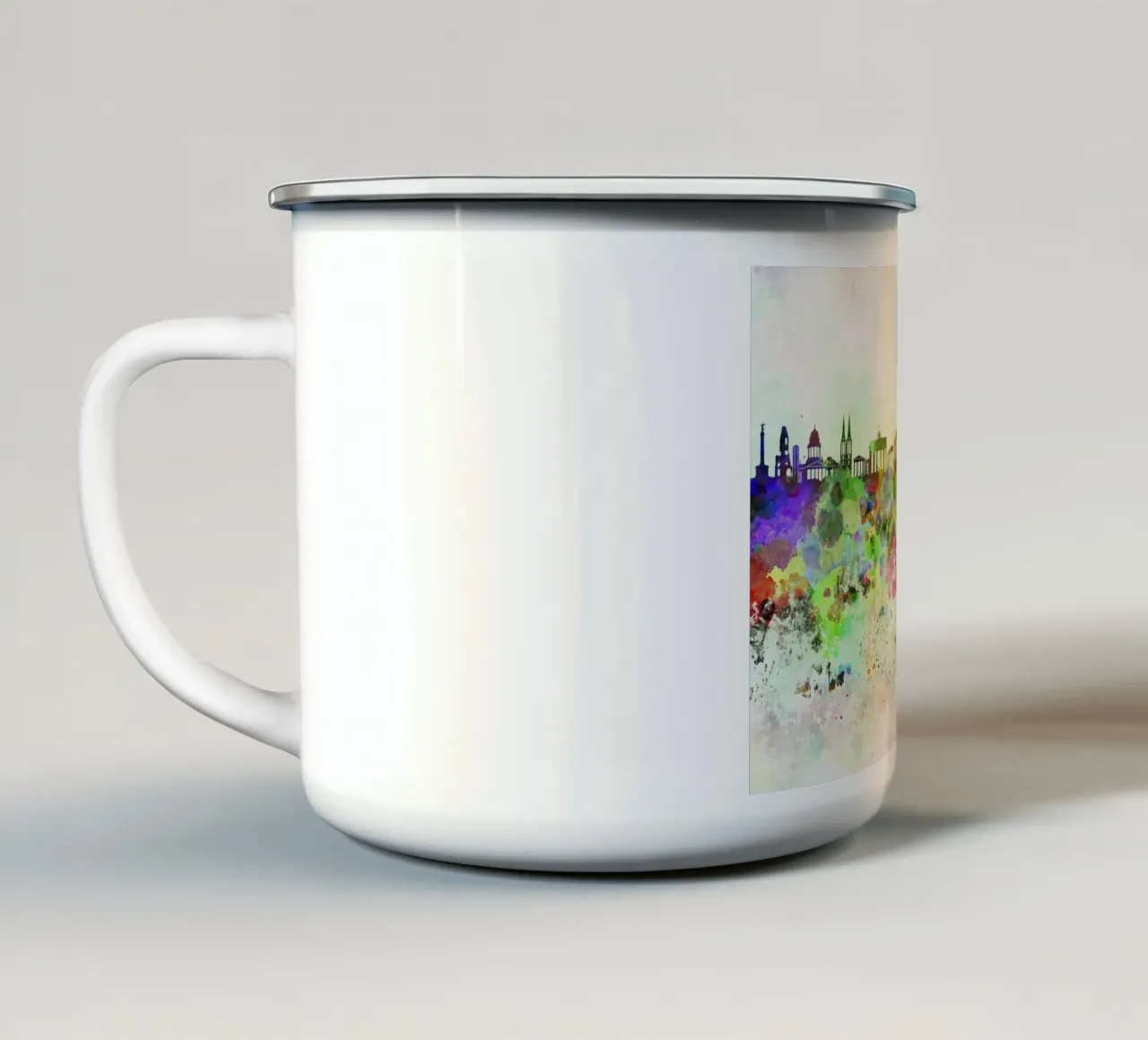 Lo skyline di Berlino tazza in smalto da Point and Art