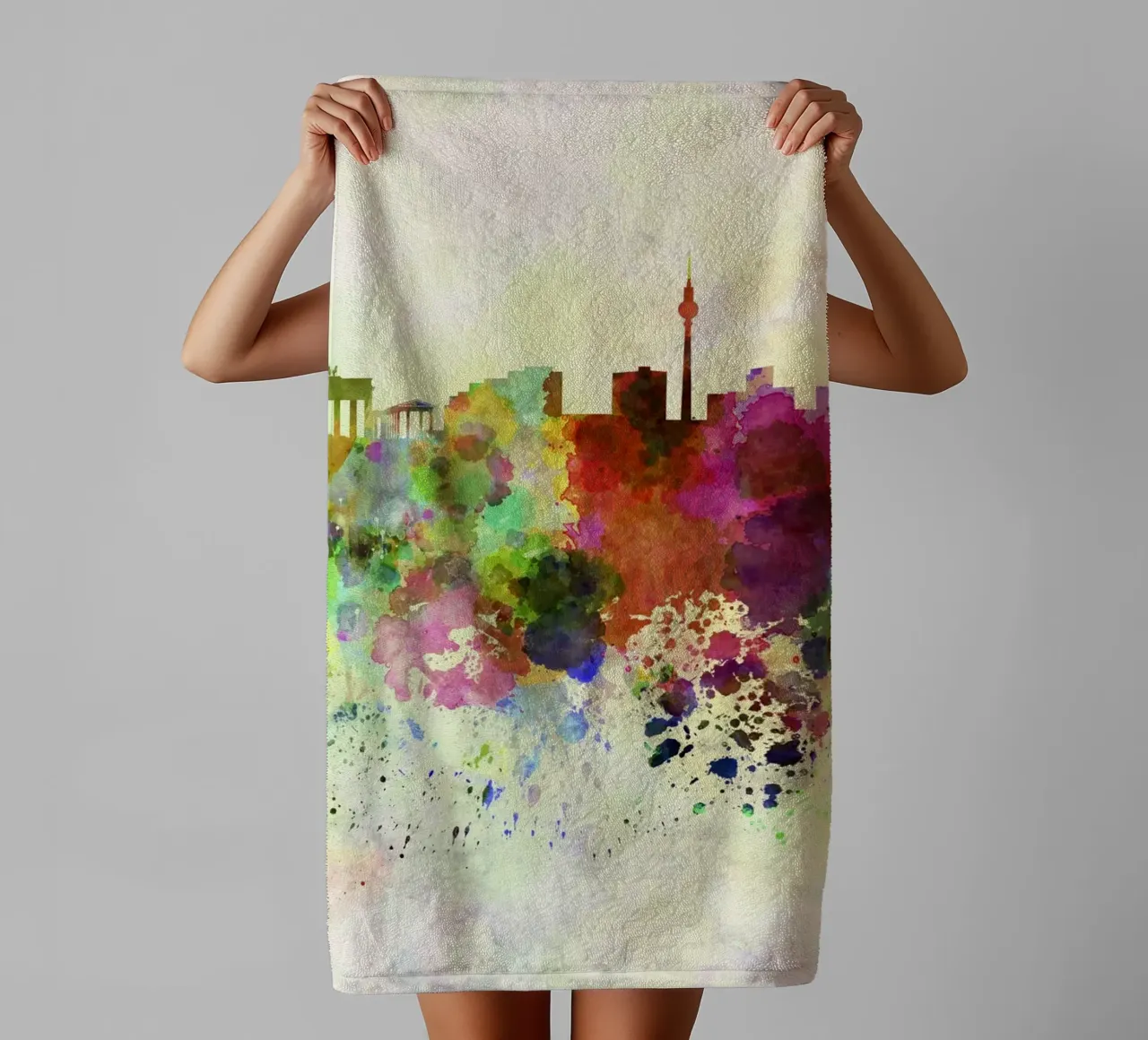 Lo skyline di Berlino asciugamano da bagno da 🎨 Point and Art