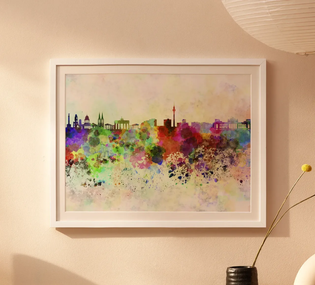 Lo skyline di Berlino poster con telaio in plastica da 🎨 Point and Art