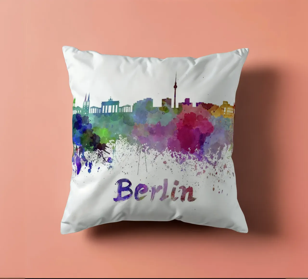Berlin skyline decorative cushion by 🎨 Point and Art
