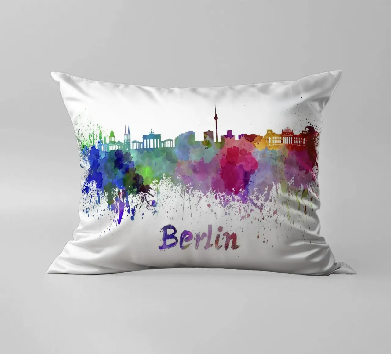 Berlin skyline decorative cushion by 🎨 Point and Art