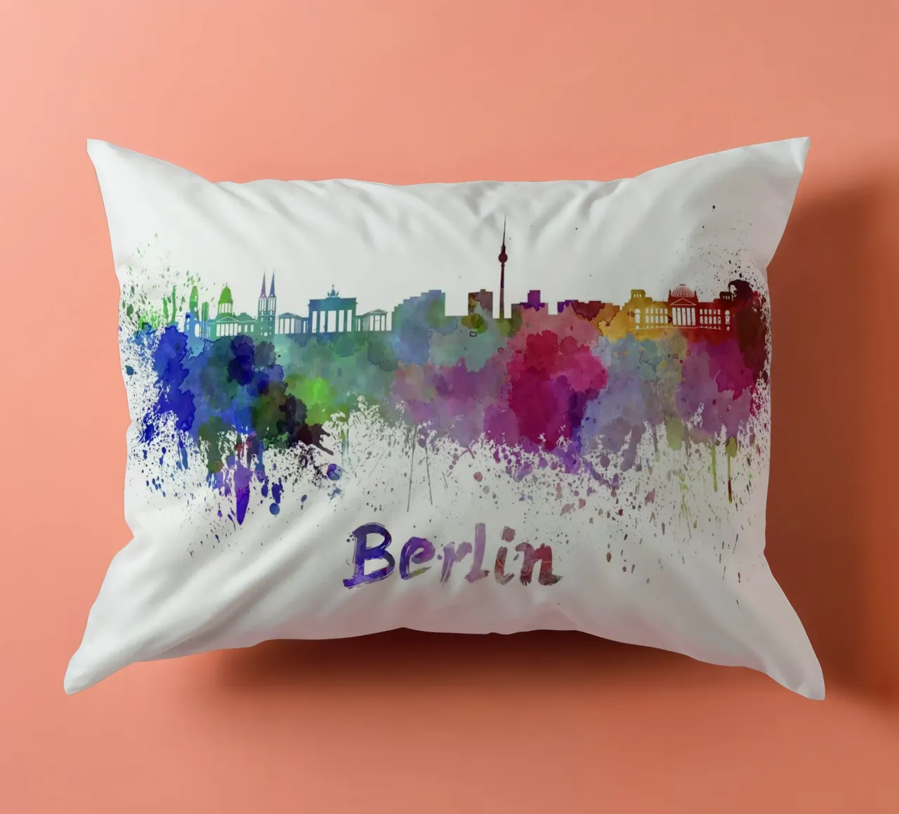 Berlin skyline decorative cushion by 🎨 Point and Art